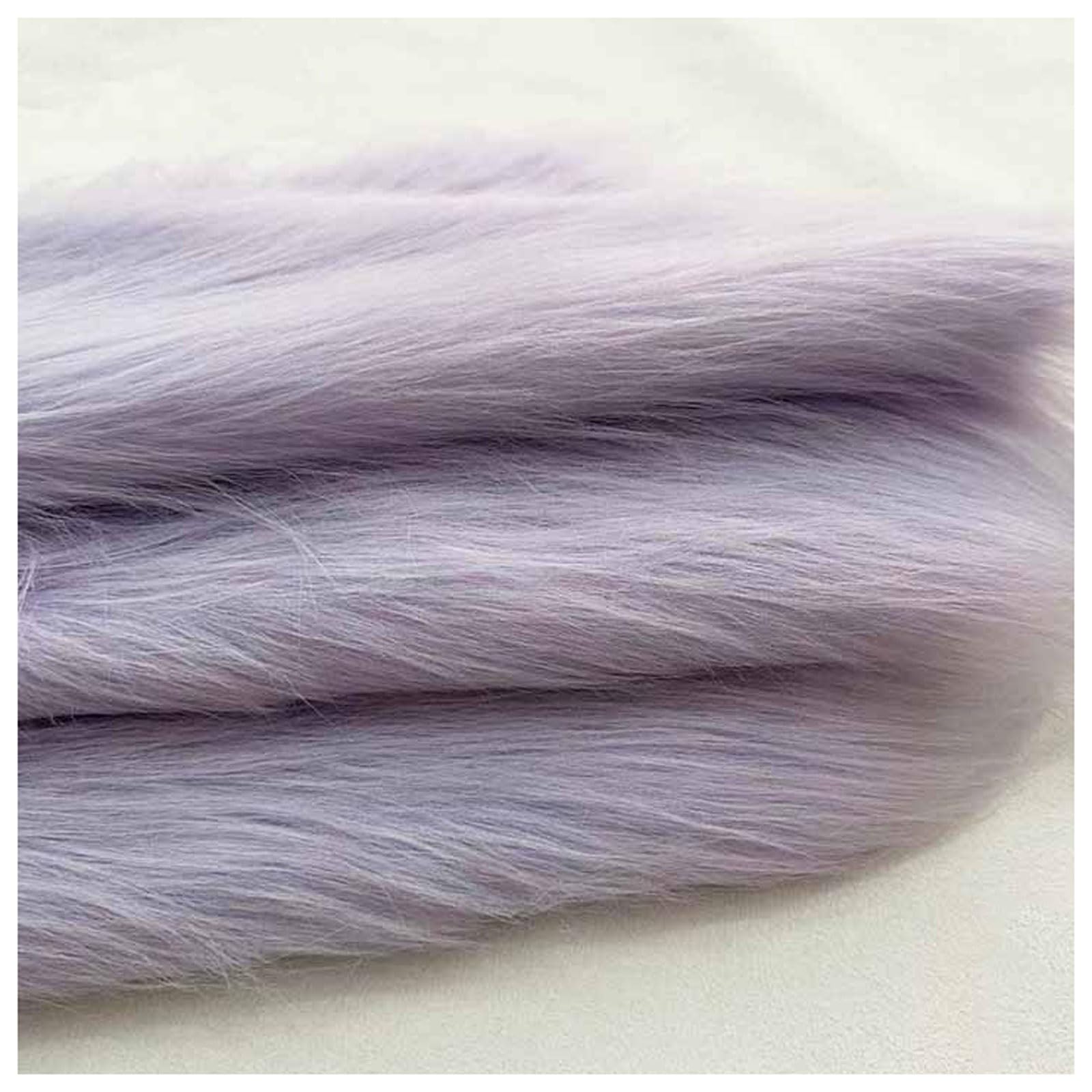 Shaggy Faux Fur Fabric 68 Colors Soft Plush12cm Long Pile Fake Fur Materials Craft Fabric, for Christmas Ornaments, Fursuit, Cosplay, Costume, Gnome Beards, Craft Supply, 50x180cm (Color : Purple 2)
