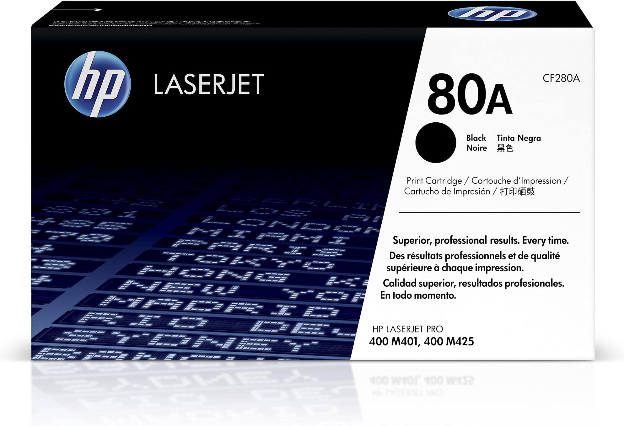 80A Black Toner Cartridge for HP | Works with LaserJet Pro 400 M401, MFP M425 | CF280A