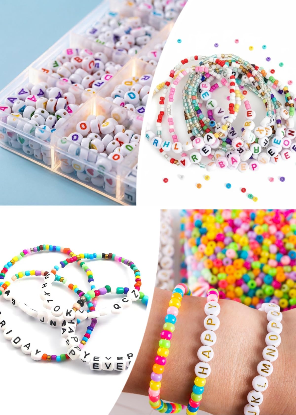 Glow in the Dark Pony Beads - UV Color Changing Bracelet Kit -8 Glow in the Dark Pony Beads - UV Color Changing Bracelet Kit -8