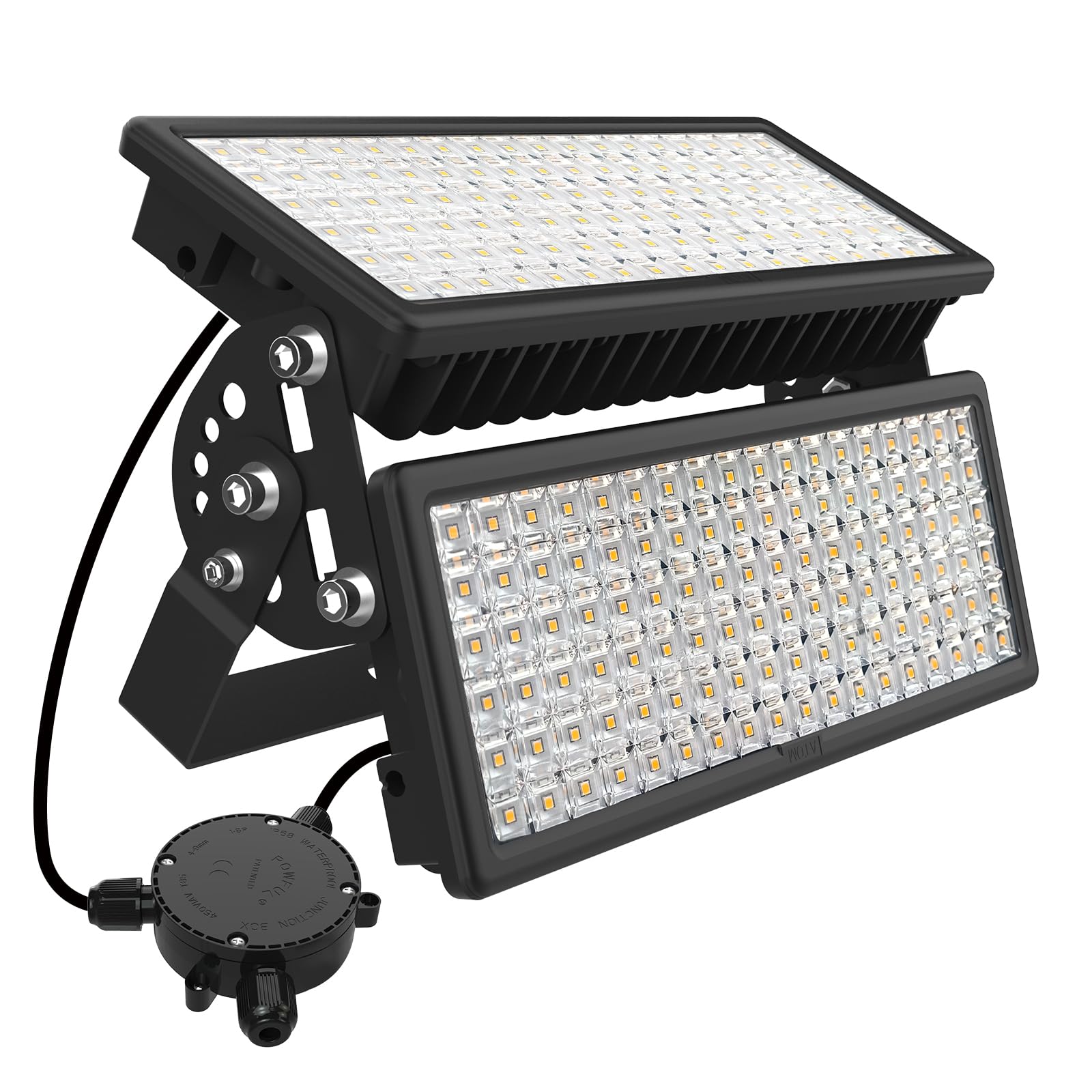 HOPEDAMAI 200W LED Strahler Außen, 28000LM LED Flutlicht 3000K Warmweiß Scheinwerfer, IP67 Wasserdicht Fluter Außen, Außenstrahler mit Kabelverbinder für Hof, Garten, Garage