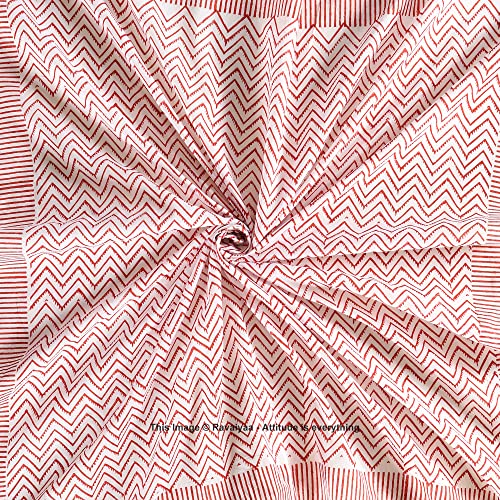 Image of Ravaiyaa - Attitude is everything Sanganer Hand Block Printed Scarves Pure Cotton Scarf Square Hijab Dupatta 40 inch X 40 inch Inch