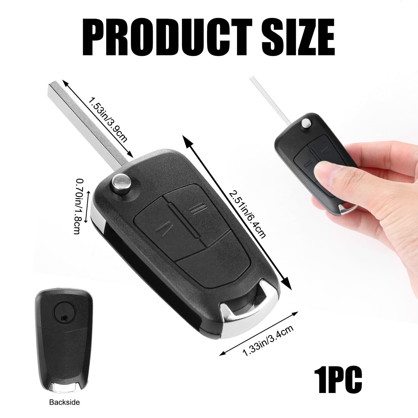 Guscio Chiave Per Opel - 2 Pulsanti, Compatibile Con Antara, Astra, Corsa, Zafira - Foto 9