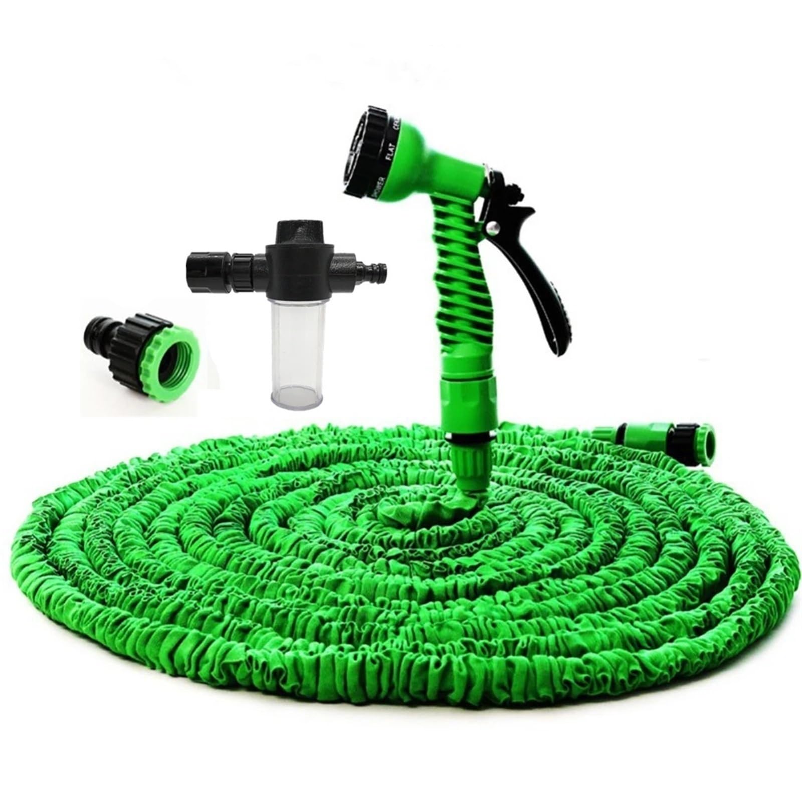 Itrhjtgp Green With Foam Pot Hose Pipe Watering Hose Flexible Expandable Garden Reels Water Pipe Car Wash Blue Green 25Ft-200Ft For Gardening(,150Ft)