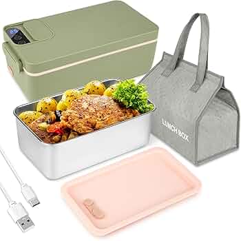 Amazon | NEICOOK 電気弁当箱 加熱式 USB充電式 304ステンレス