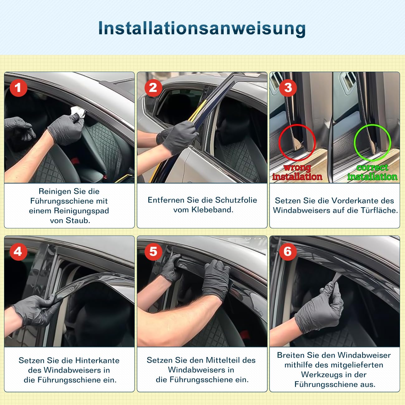Windabweiser Regenabweiser kompatibel mit BMW X3 E83 2003-2010, Selbstklebend Tape-On Autofenster Regenschutz Regenabweiser Deflektoren, 4-TLG Set, Rauchgrau, Vorne,Aerodynamisch