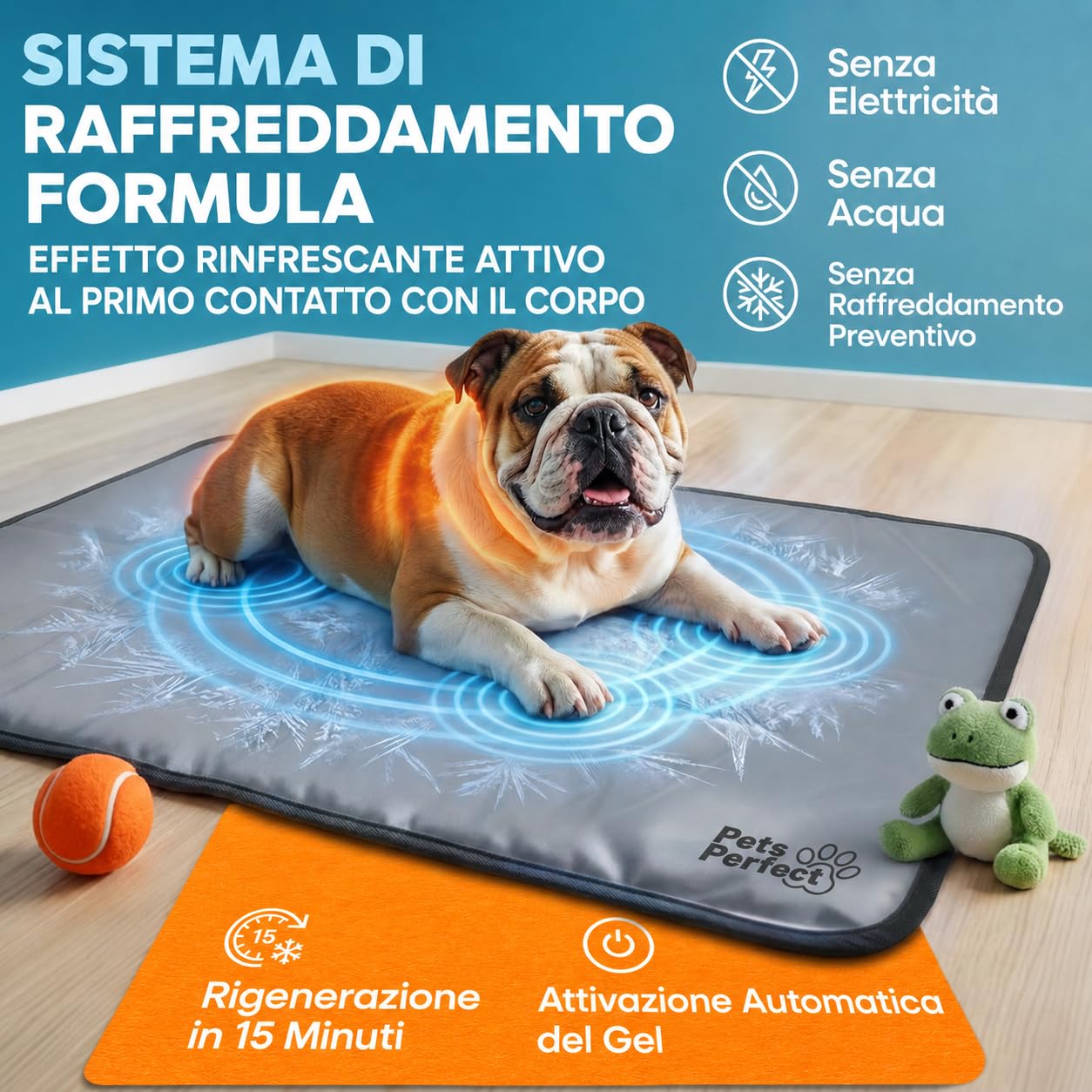 Tappetino refrigerante cane auto rinfrescante - cooling mat con gel non tossico - tappeto refrigerante per cani XL XXL e tappetino rinfrescante per gatti pieghevole
