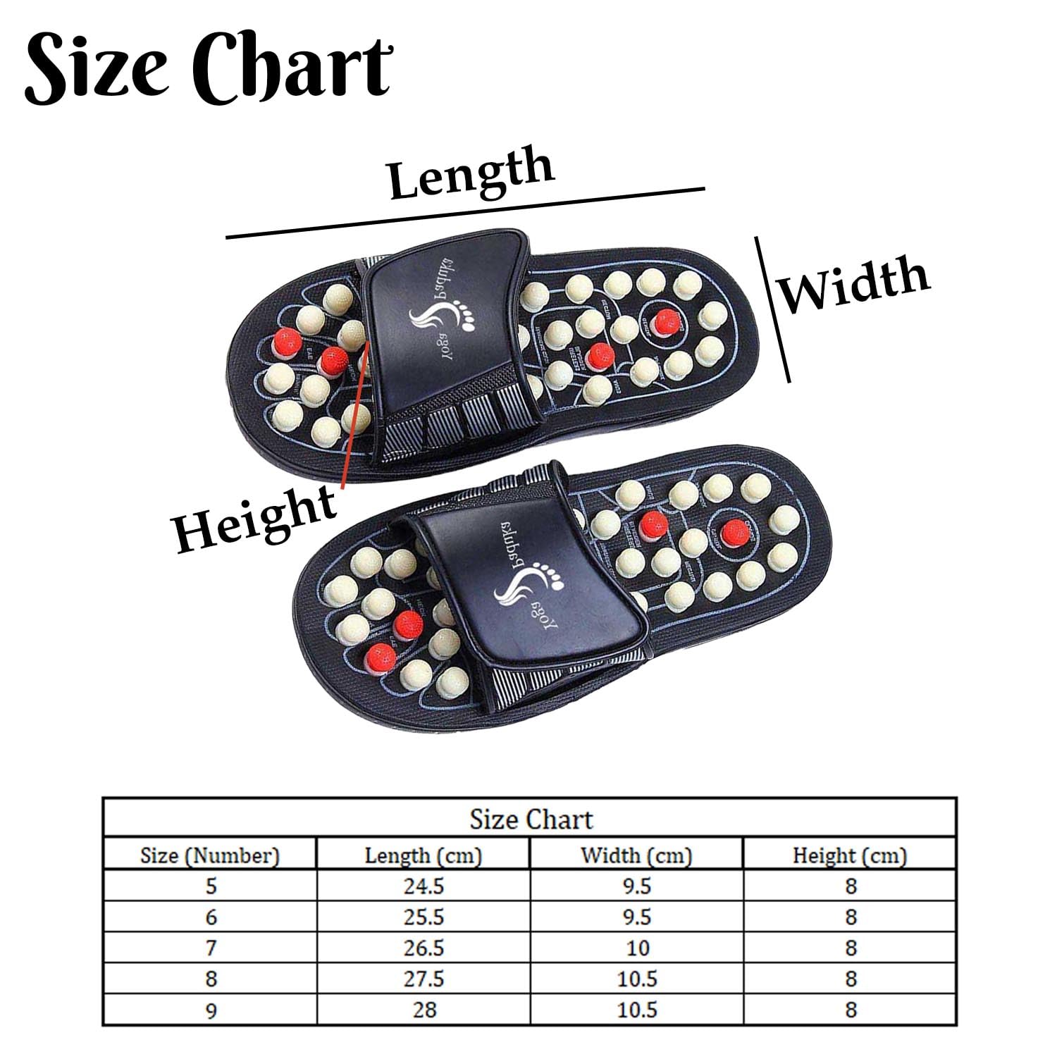 ZURU BUNCH Spring Acupressure Magnetic Therapy Sandals/Foot Massager Slipper/Acupressure Foot Relaxer/Rotating Acupressure Foot Slippers for Men & Women (6 UK, BLACK) 2