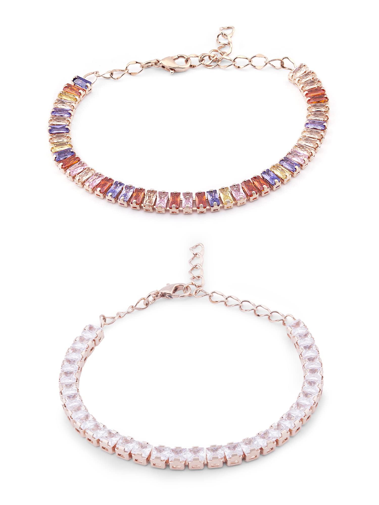 See full amazon price history chart for ZAVERI PEARLS Set of 2 Multicolor Cubic Zirconia Contemporary Tennis Bracelets For Women-ZPFK13368 ZAVERI PEARLS Set of 2 Multicolor Cubic Zirconia Contemporary Tennis Bracelets For Women-ZPFK13368 (B09XHKSYKM) Amazon Price History, Amazon Price Tracker