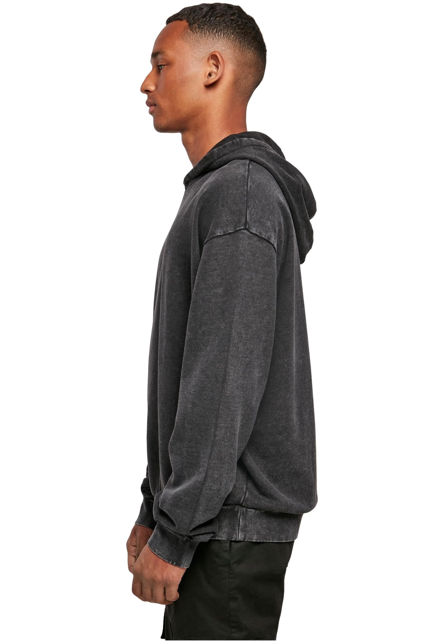 Build Your Brand Acid Washed Oversized Hoody Sudadera con Capucha para Hombre
