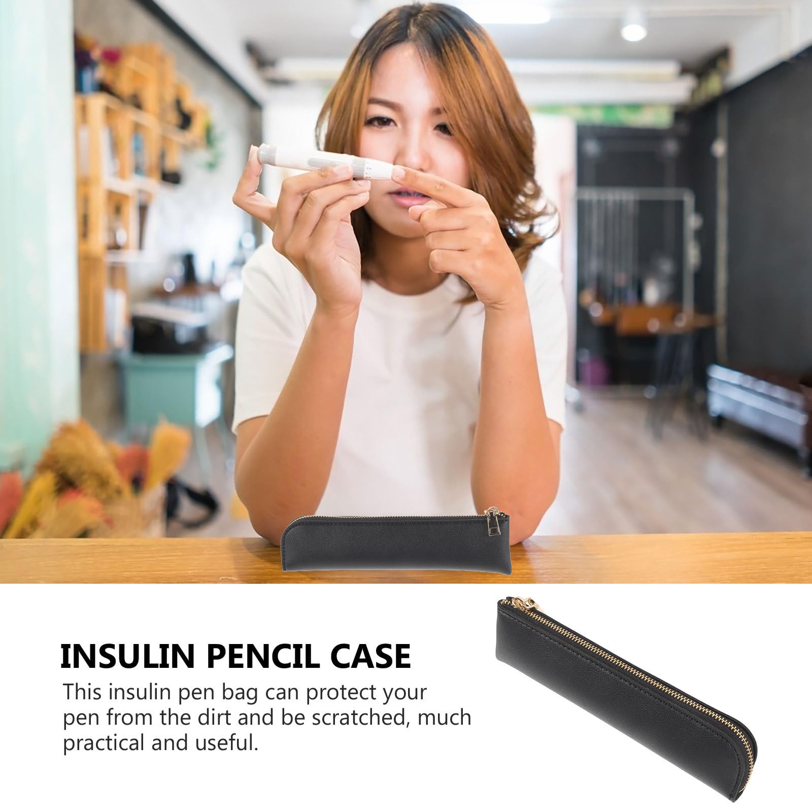 VILLCASE Insulin Pen Storage Bag Portable Case for Single Insulin Pen Soft Pouch with Compact Design for Travel and Daily Diabetes Medication - Image 2