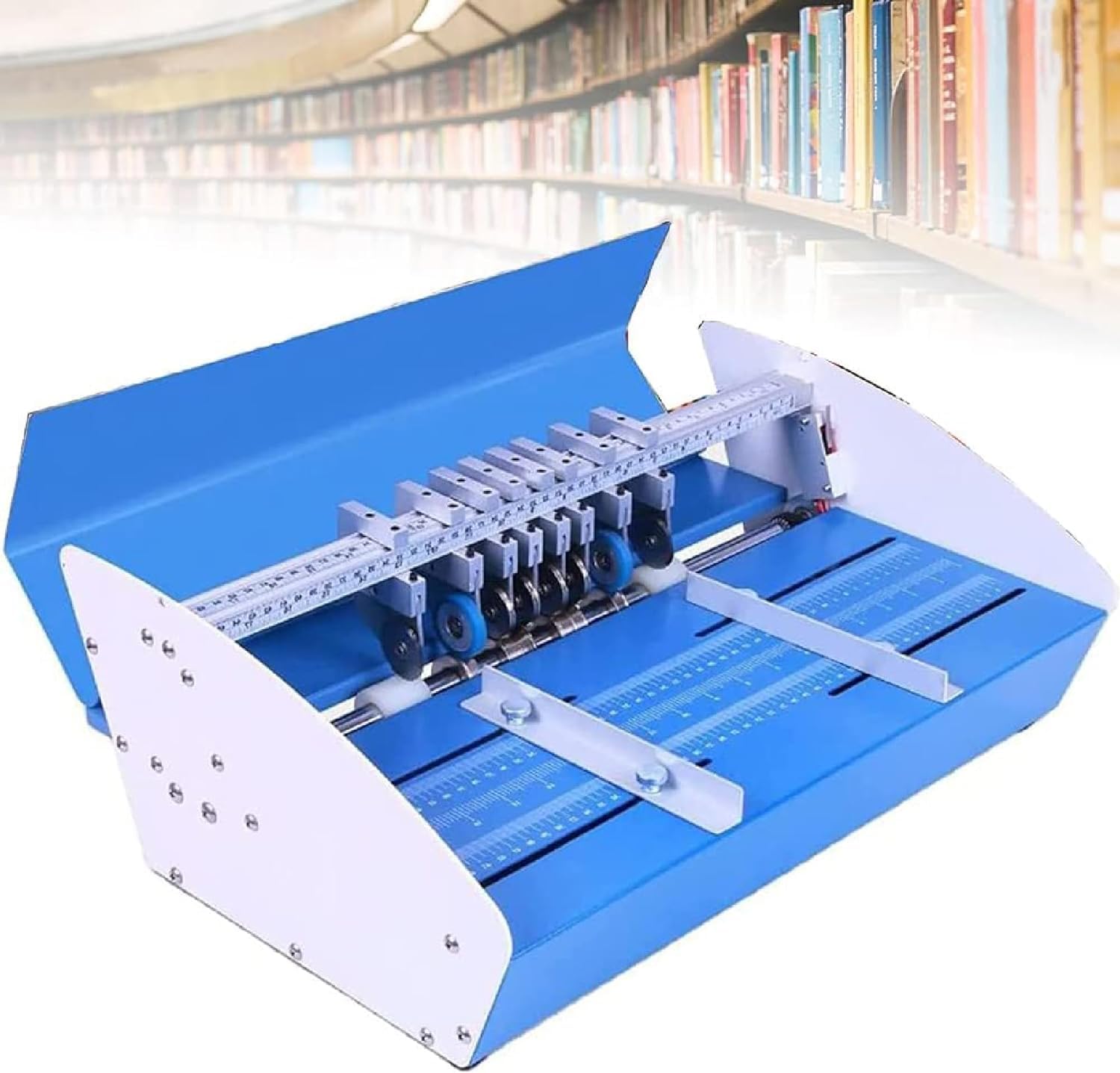 Máquina Plegadora Eléctrica, Anotadora De Plegado De Papel De 18 Pulgadas Y 460 Mm con Regla De Escala, Profundidad De Plegado Ajustable Y Ancho De Papel De 460 Mm, para Servicios Profesionales