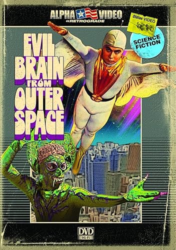Evil Brain From Outer Space Retro Cover Art DVD