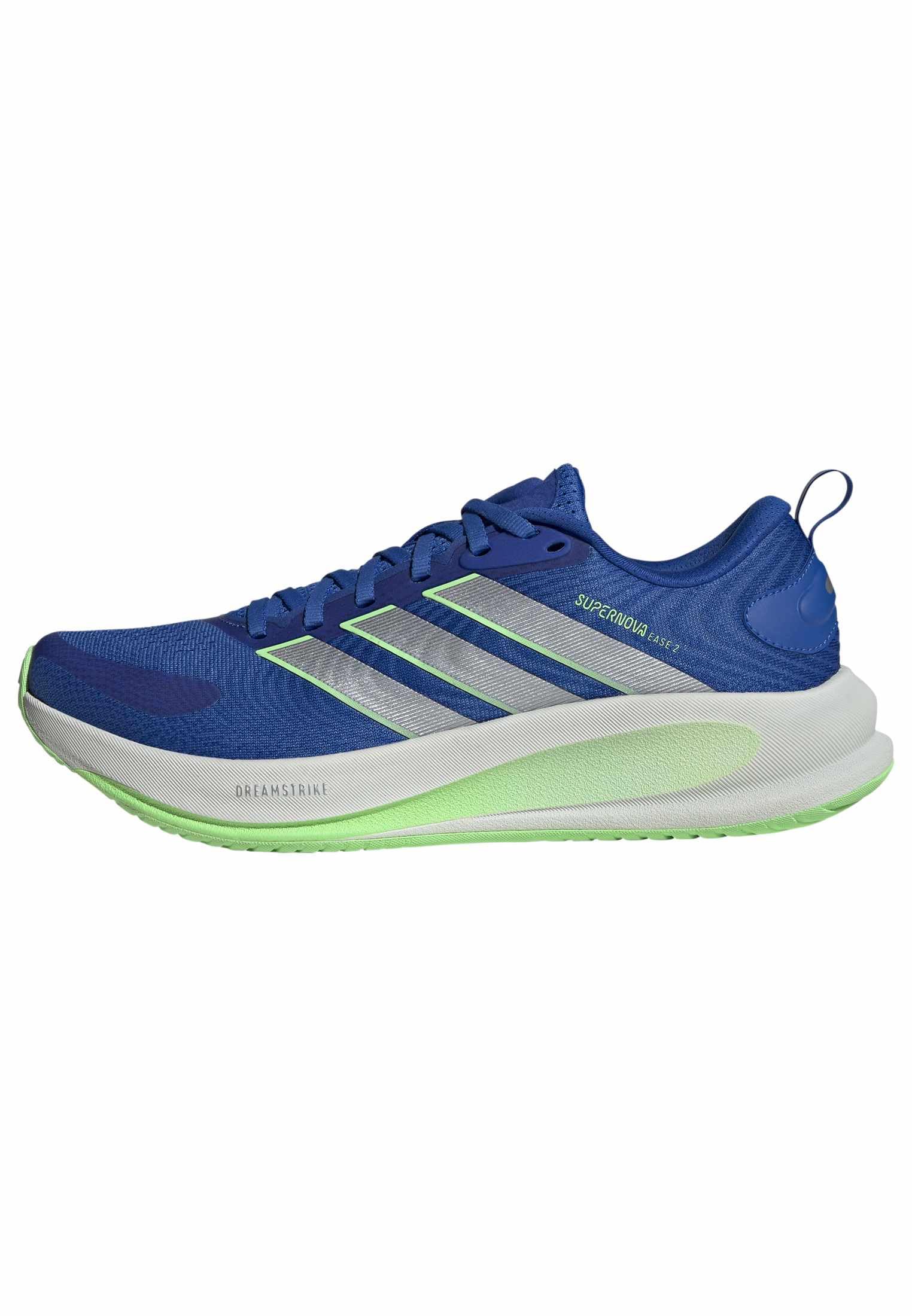 adidas Men's Supernova Ease 2 Running Shoes, Blue/Silver met./Lime Burst, 10.5 UK