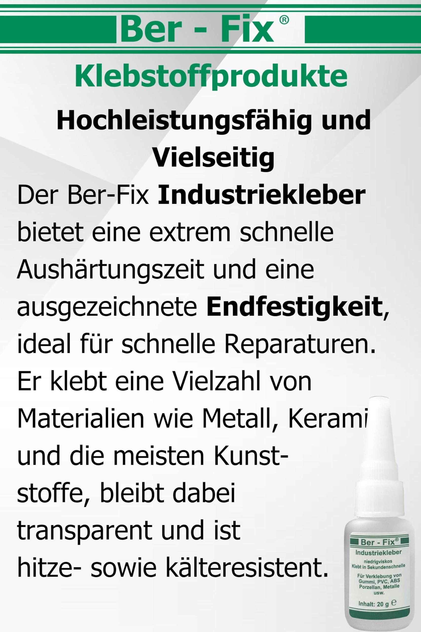 Ber-Fix PE PP PTFE Kunststoffkleber Set Feindüsen