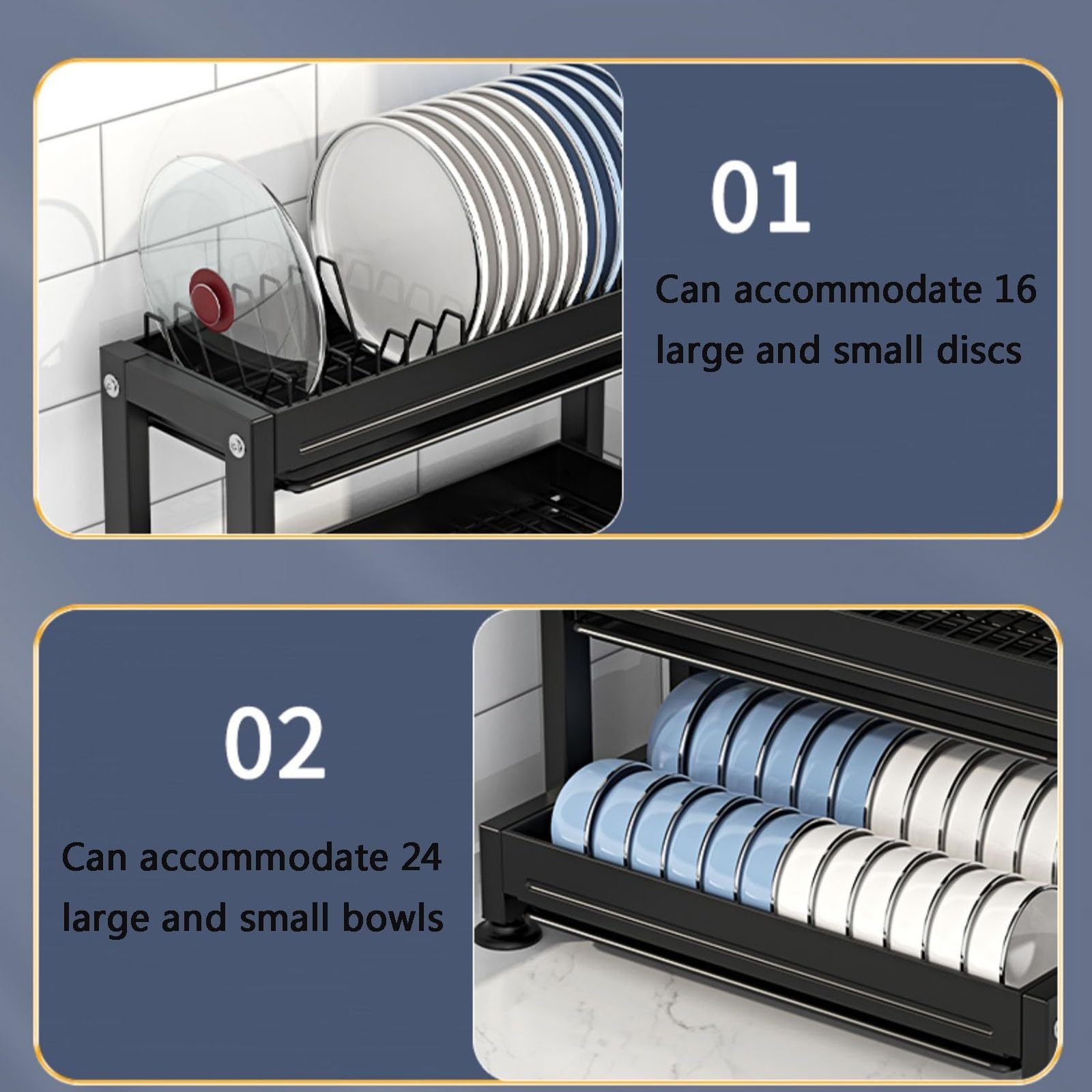 BAIYUN Kitchen Racks, Storage Racks, Drain Racks, Multi-functional Storage Racks, Chopsticks Racks, Storage Boxes And Cupboards (Size : Three floors)