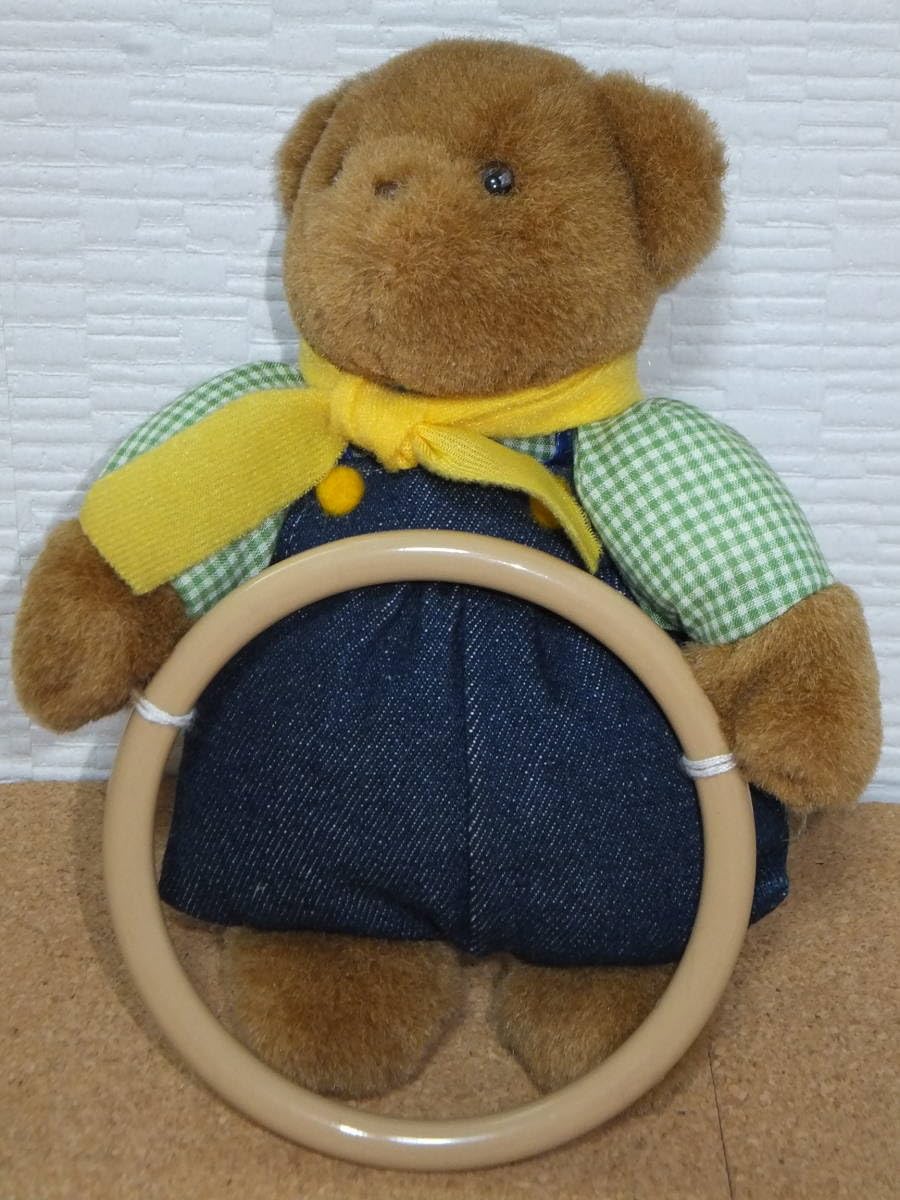 ヴィンテージ　平成レトロ　ドレープ カーテン　クマ　ぬいぐるみ　タオルハンガー ヴィンテージ平成レトロドレープ カーテンクマぬいぐるみタオル