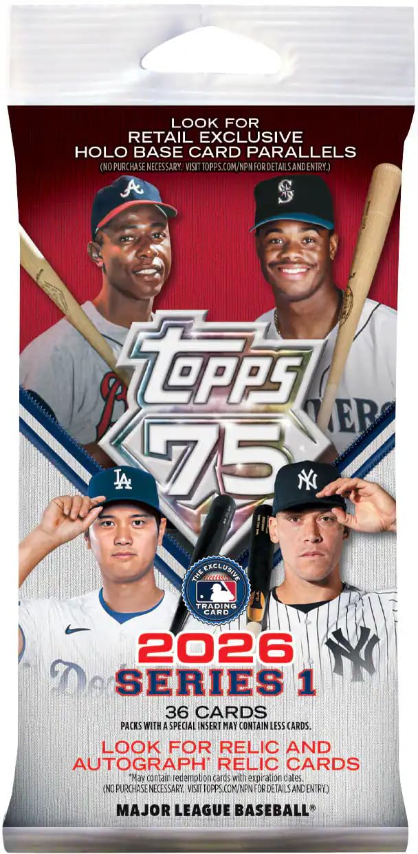 Topps 2026 Topps Series 1 MLB Baseball Fat Pack : Amazon.com.br
