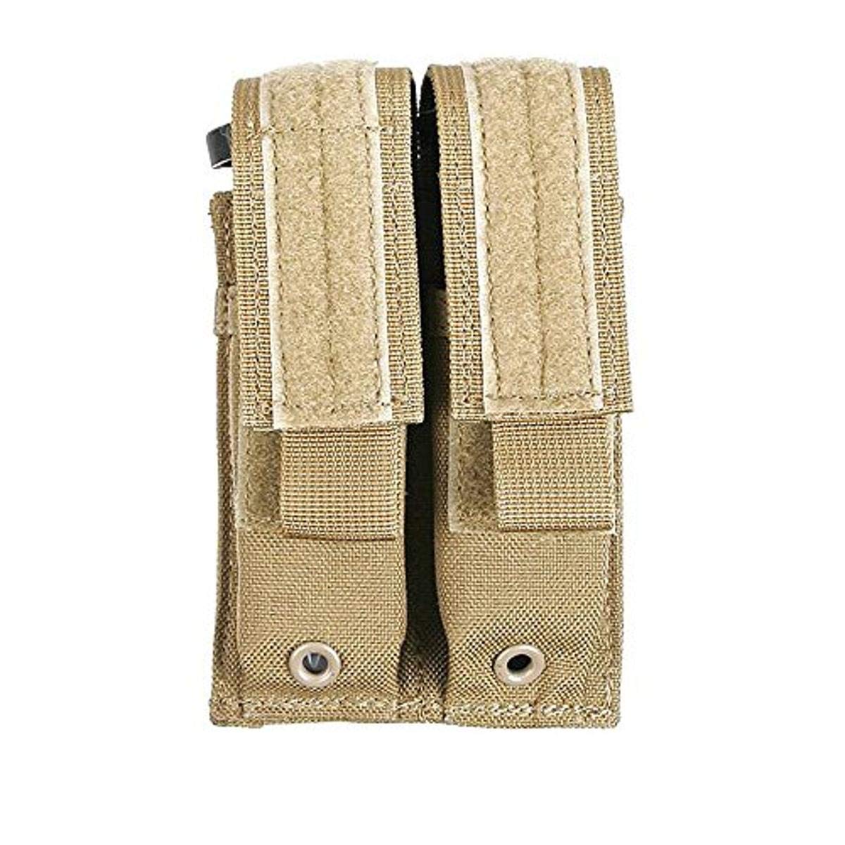 BLACKHAWK S.T.R.I.K.E. MOLLE Double Pistol Magazine Pouch, Coyote Tan