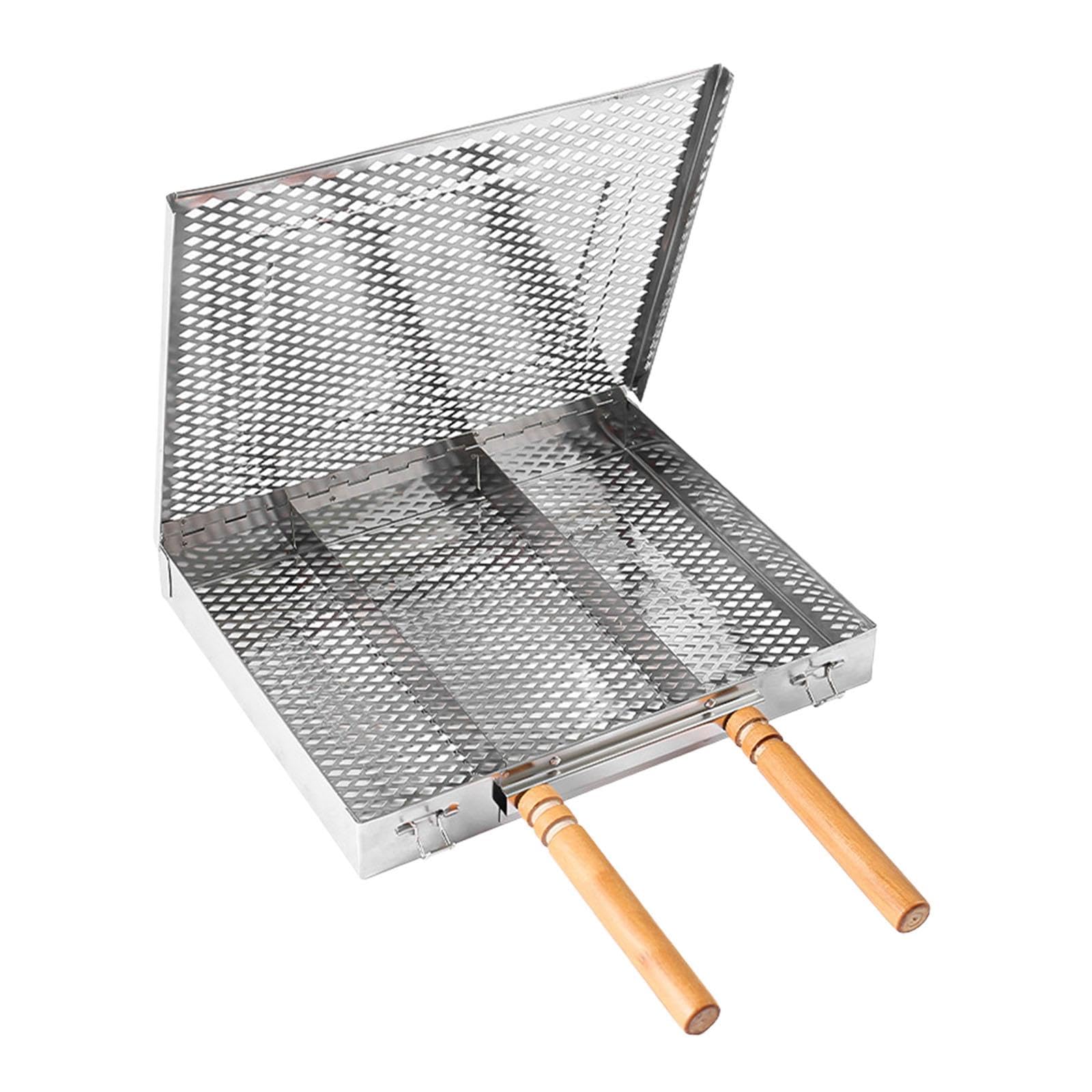 Barbecue per pesce, barbecue, cestello per barbecue, accessorio leggero in acciaio inox, griglia per barbecue e feste in campeggio