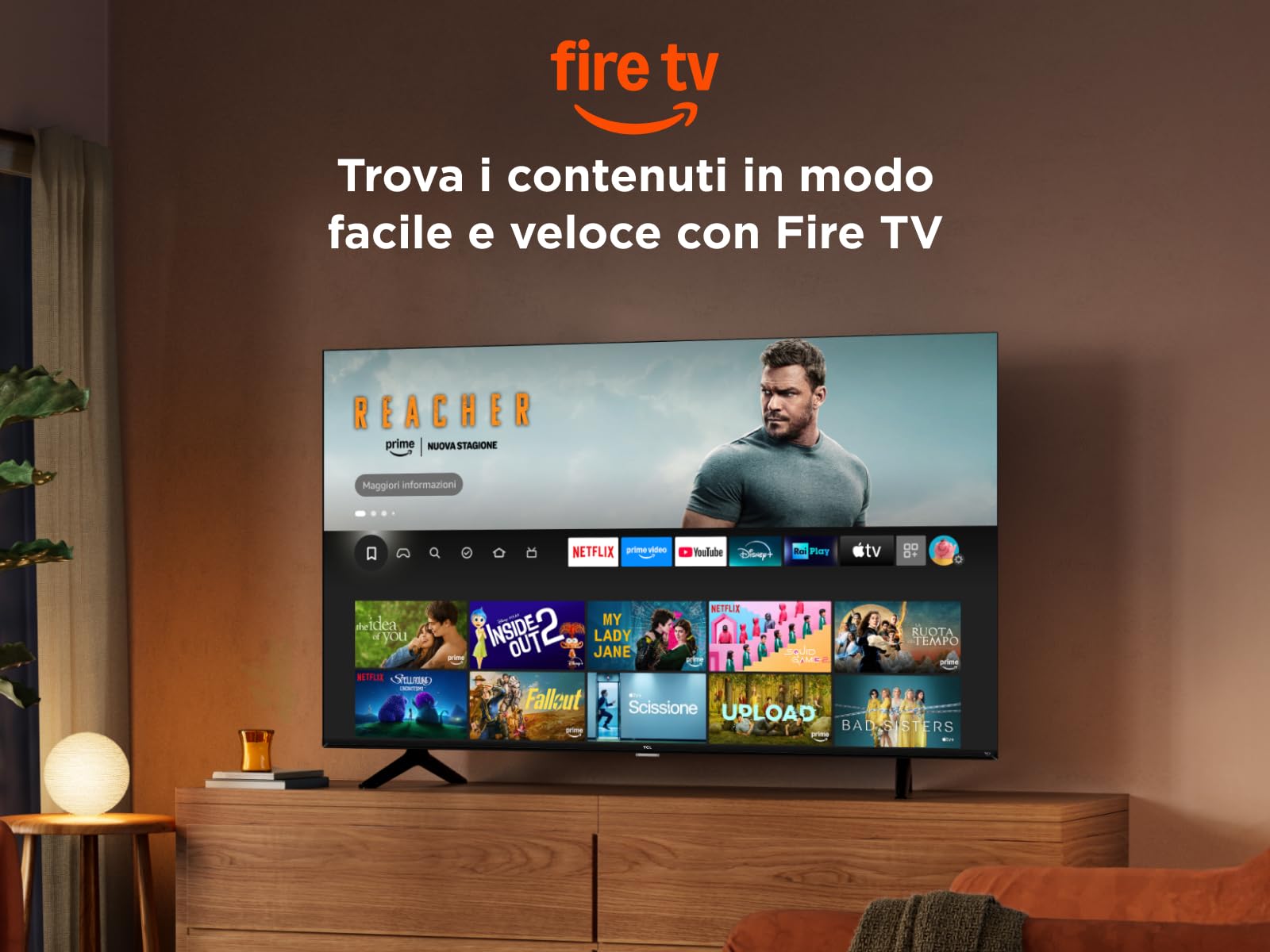 TCL 43SF560 43-calowy QLED Smart Full HD LED TV z Fire TV HDR Metaliczny Bezramkowy