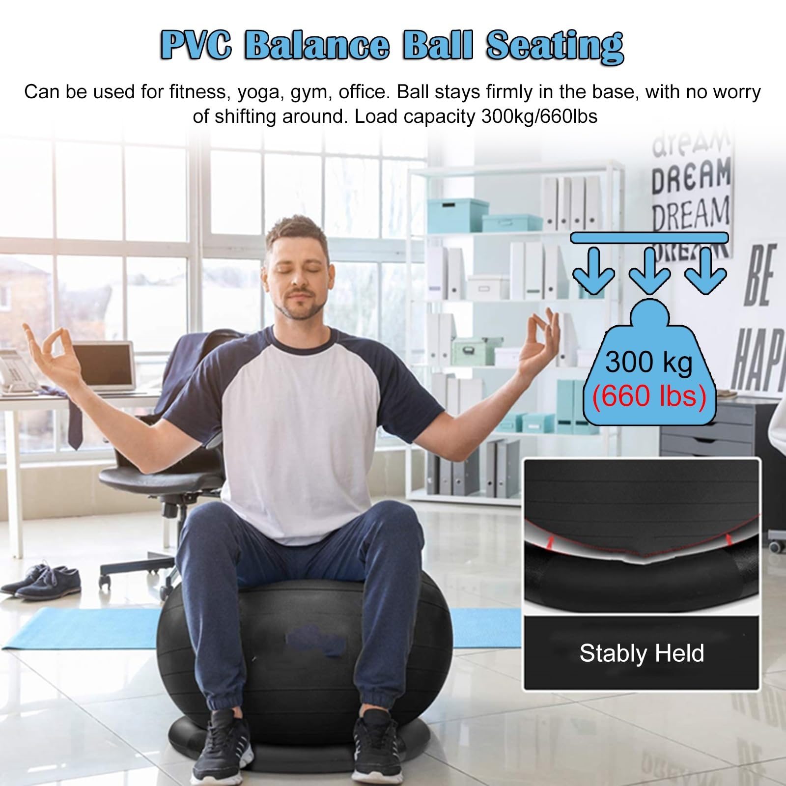 Standing Desk Desk Chair Exercise Ball Yoga Ball Chair With Base