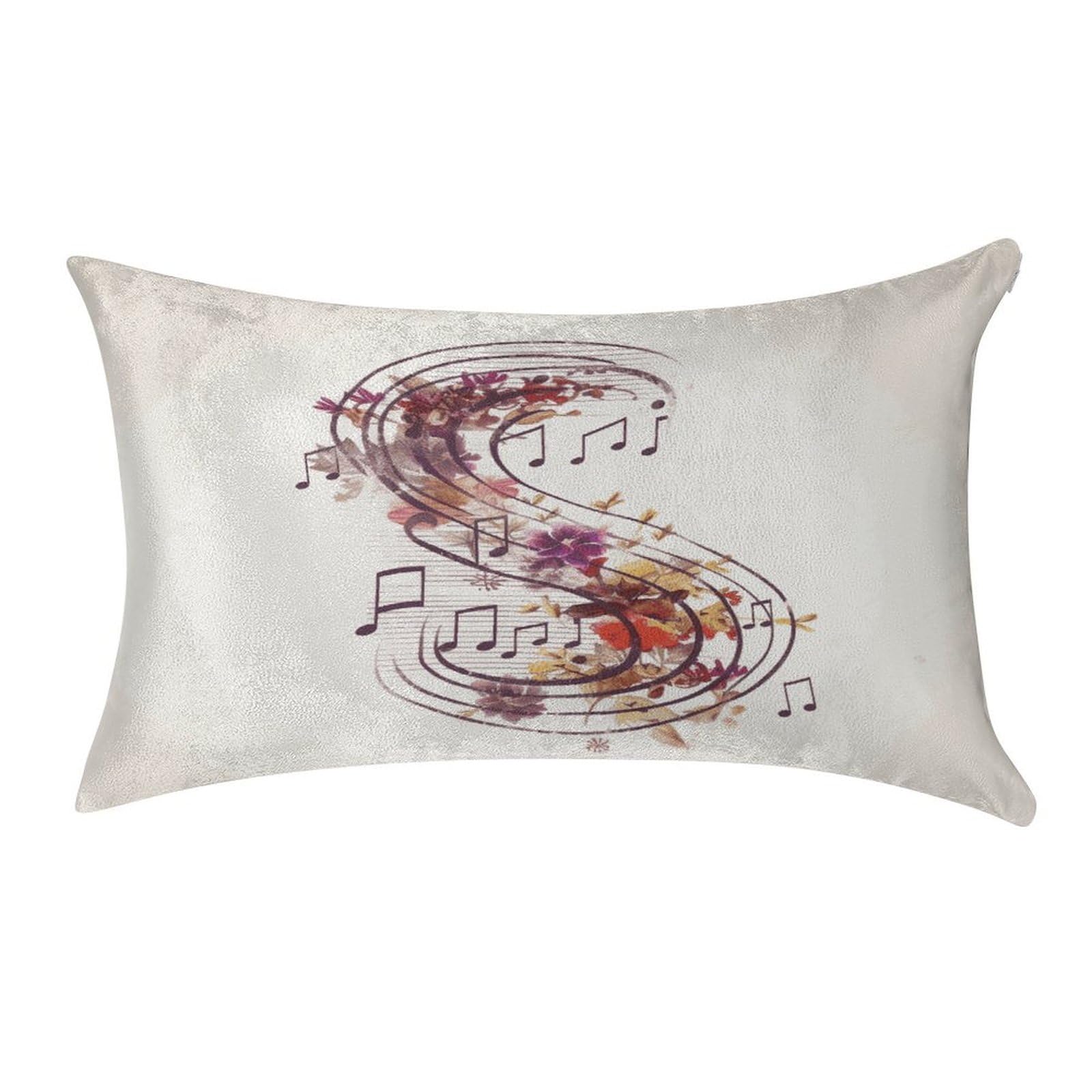 Fekiloot Style Musical Note Floral Pillow Covers Home Decor Pillow Cases