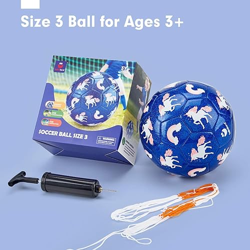 Miniatura 7 de hahaland Balón de fútbol de tamaño 3, con purpurina, regalos para niñas y niños, pelotas de fútbol para niños y niñas de 4 a 8 años, niños pequeños