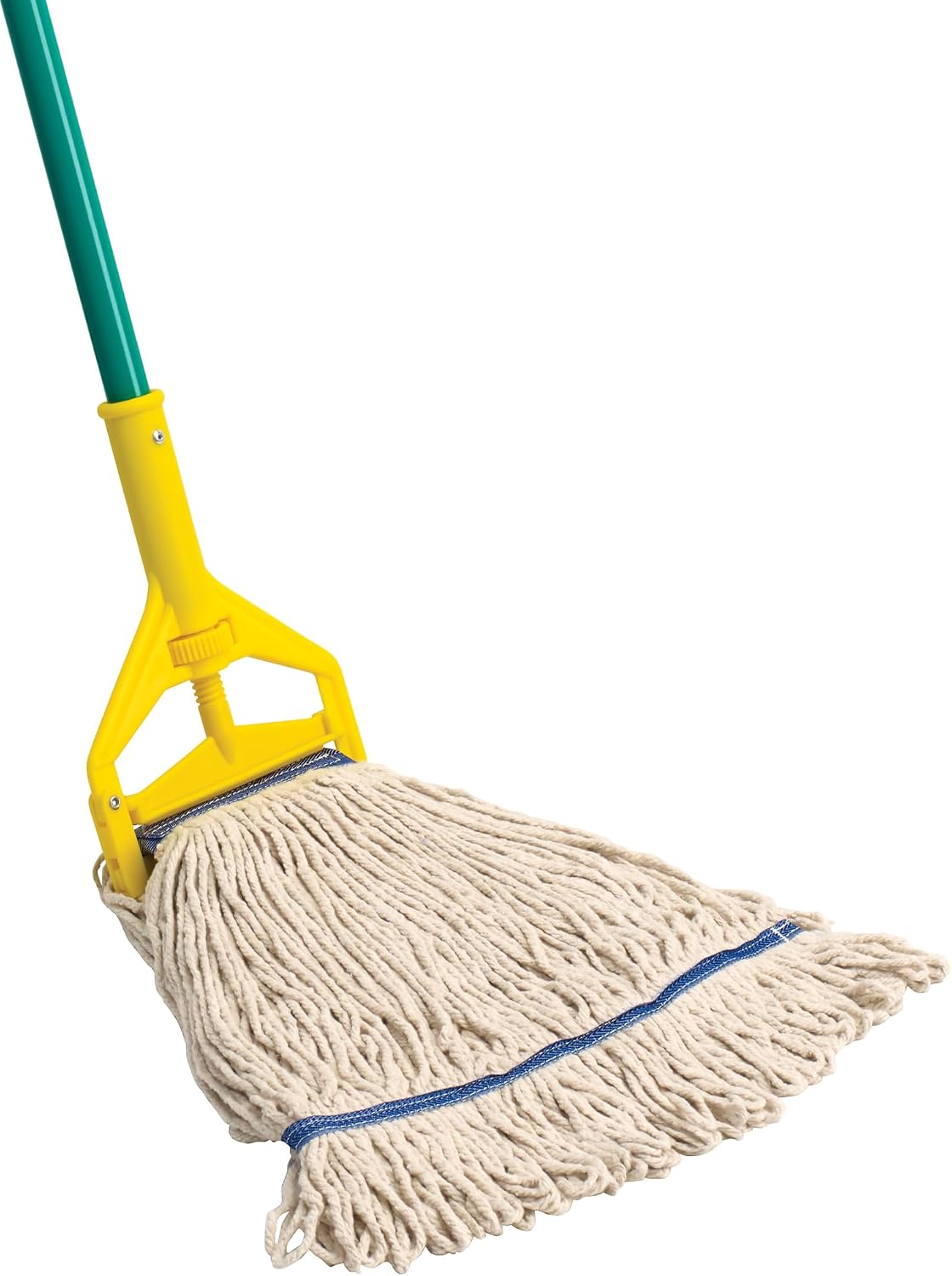 Winco 32 oz White Commercial Poly-Cotton Blend Mop Head, Looped End image 2