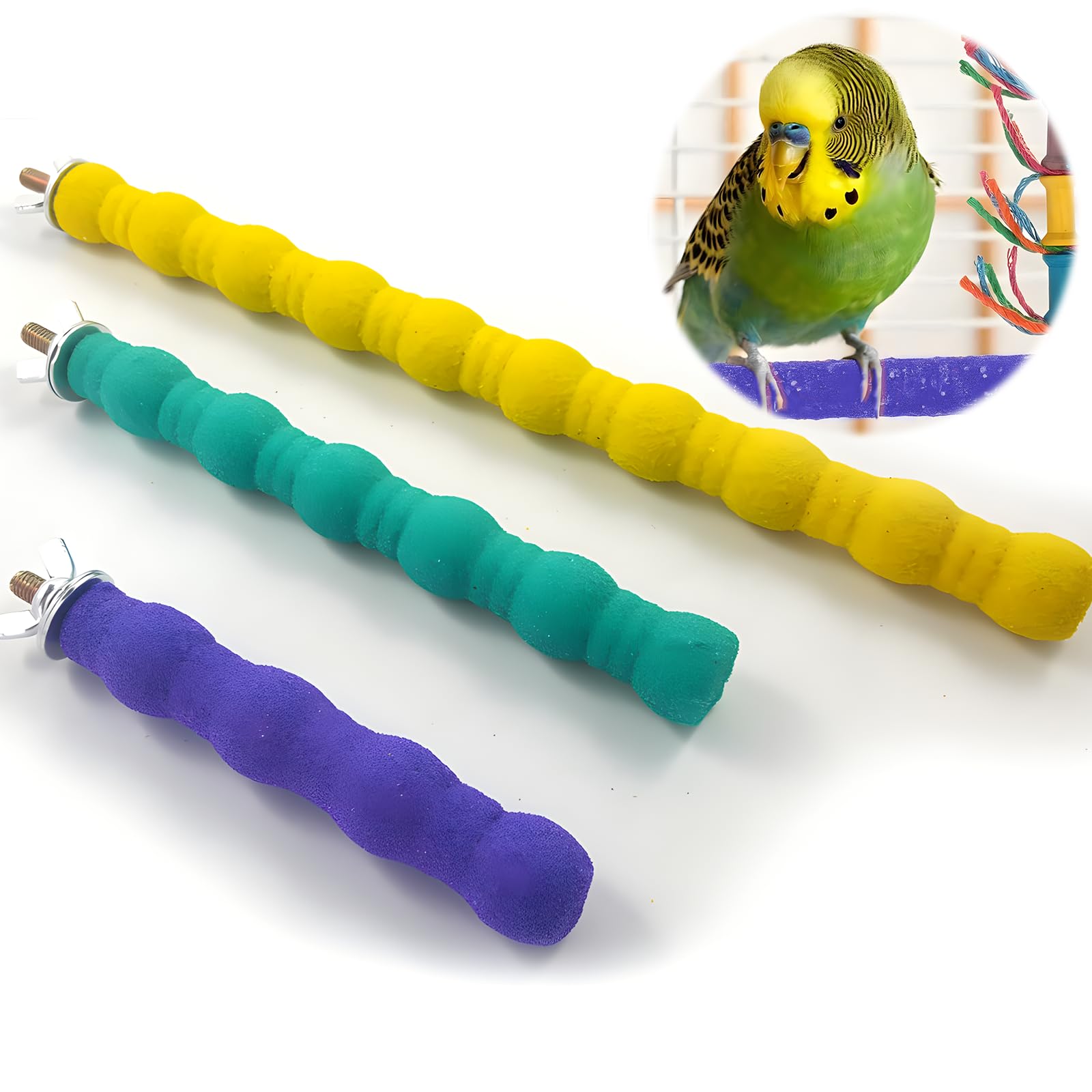 Giocattolo Per Pappagalli Kerbl In Legno Con Campana - 35 Cm, Divertente E Sicuro