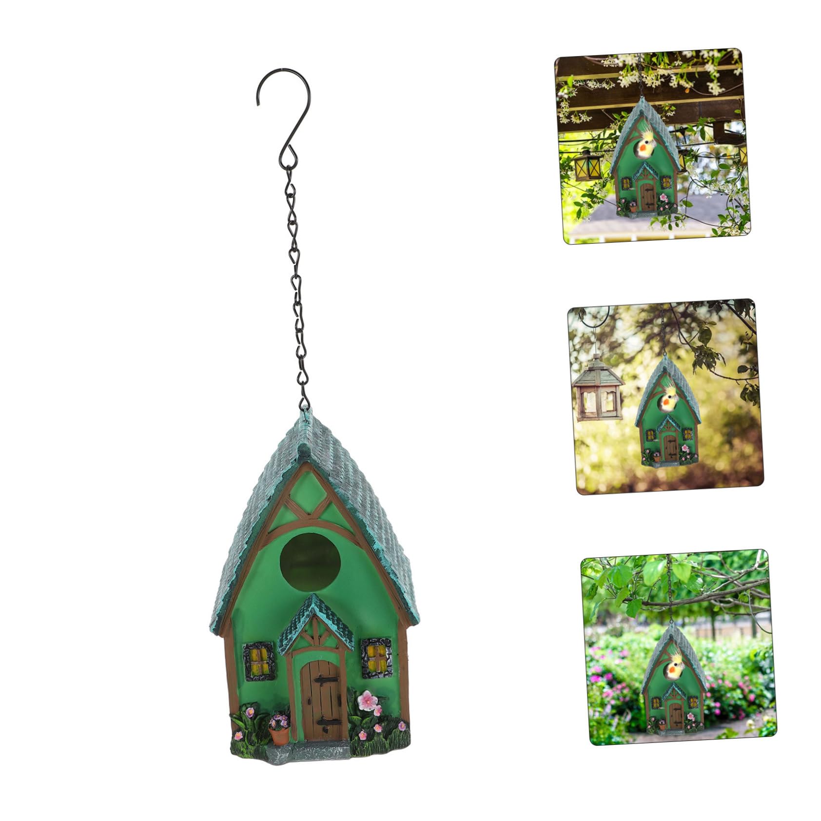 Hängendes Vogelhaus mit Einfachem Aufhängen aus Kunstharz für Draußen Sicherer Rückzugsort für Vögel Elegantes Gartenvogelhaus für Fensterbank und Garten
