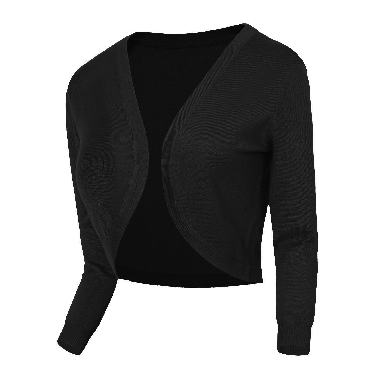 Urban GoCo Donna 3/4 manica lavorato a maglia Cardigan corto