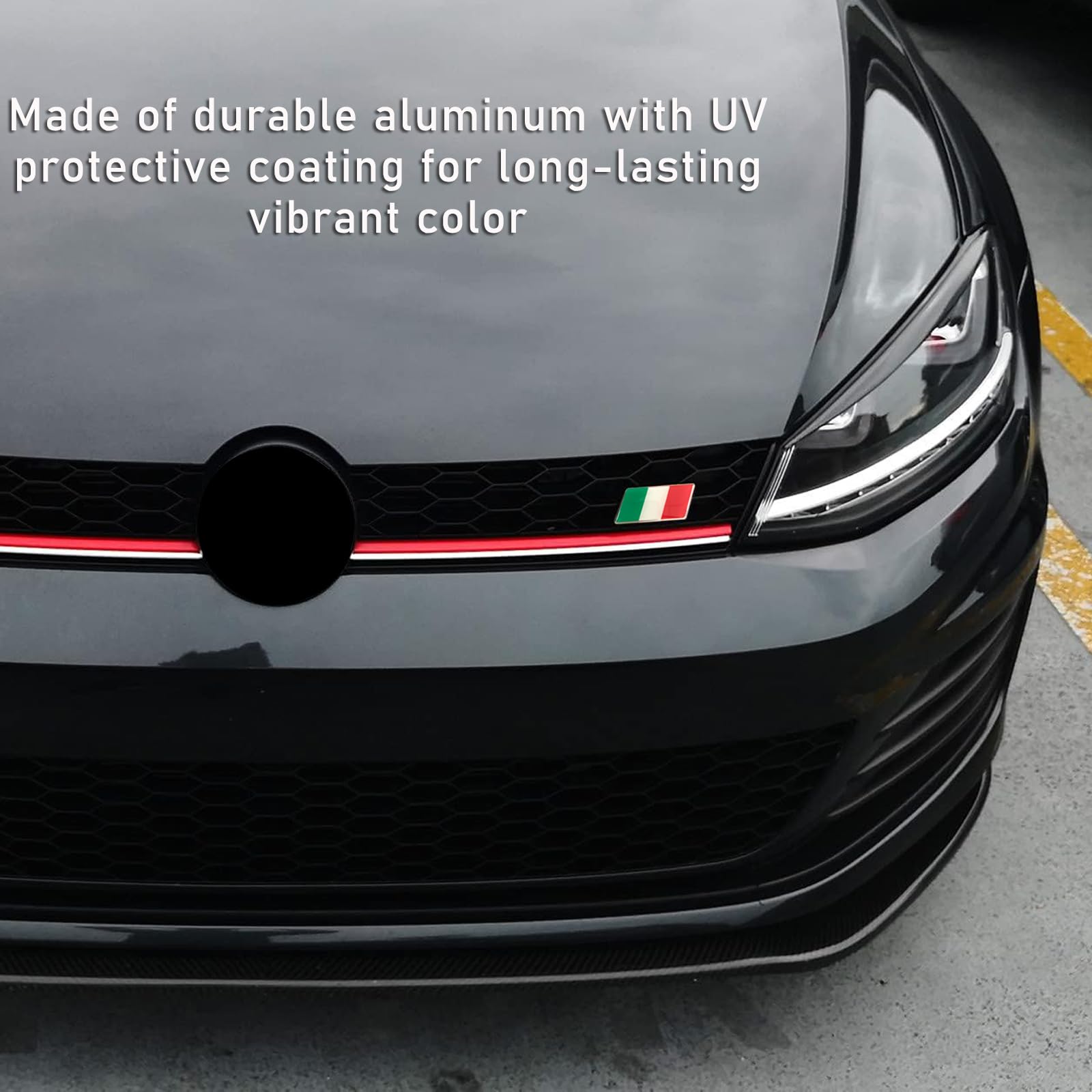 Amazon | Ziciner 3D イタリア国旗エンブレムバッジ L字型取り付け