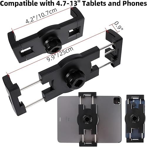 Miniatura 6 de Soporte de tablet para camión, base de taladro resistente con brazo de aluminio para tableta, automóvil, pared, barco, escritorio, compatible con