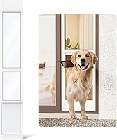 YGNNJY Dog Door for Sliding Glass Door - Adjustable 75-80" Height Pet Insert, Fits Dogs Up to 75 lbs, Large Flap