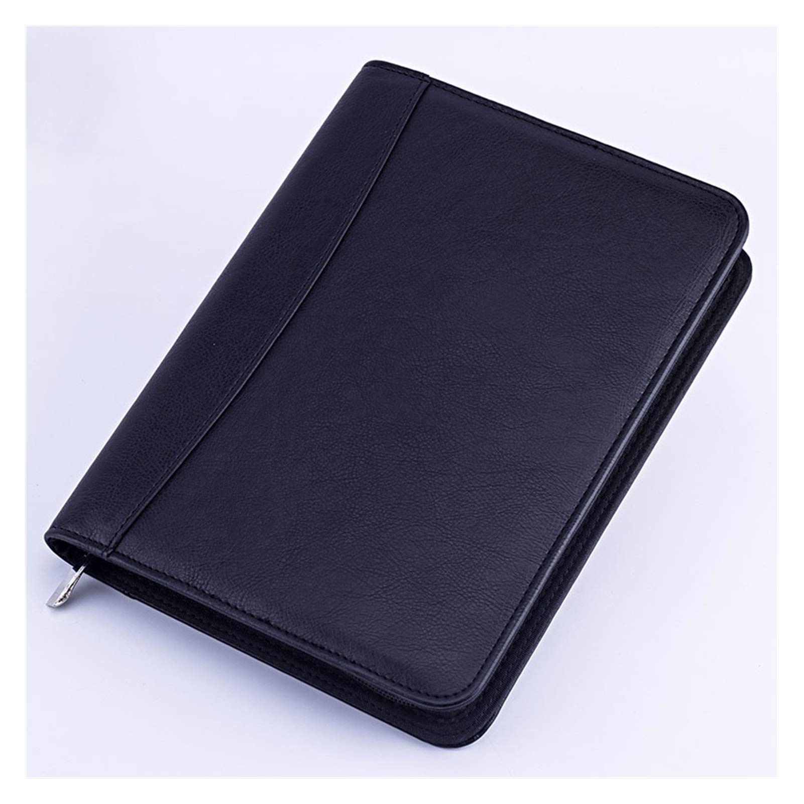 Padfolio A5 in ecopelle con calcolatrice, raccoglitore con cerniera per organizzazione esecutiva e appunti di viaggio