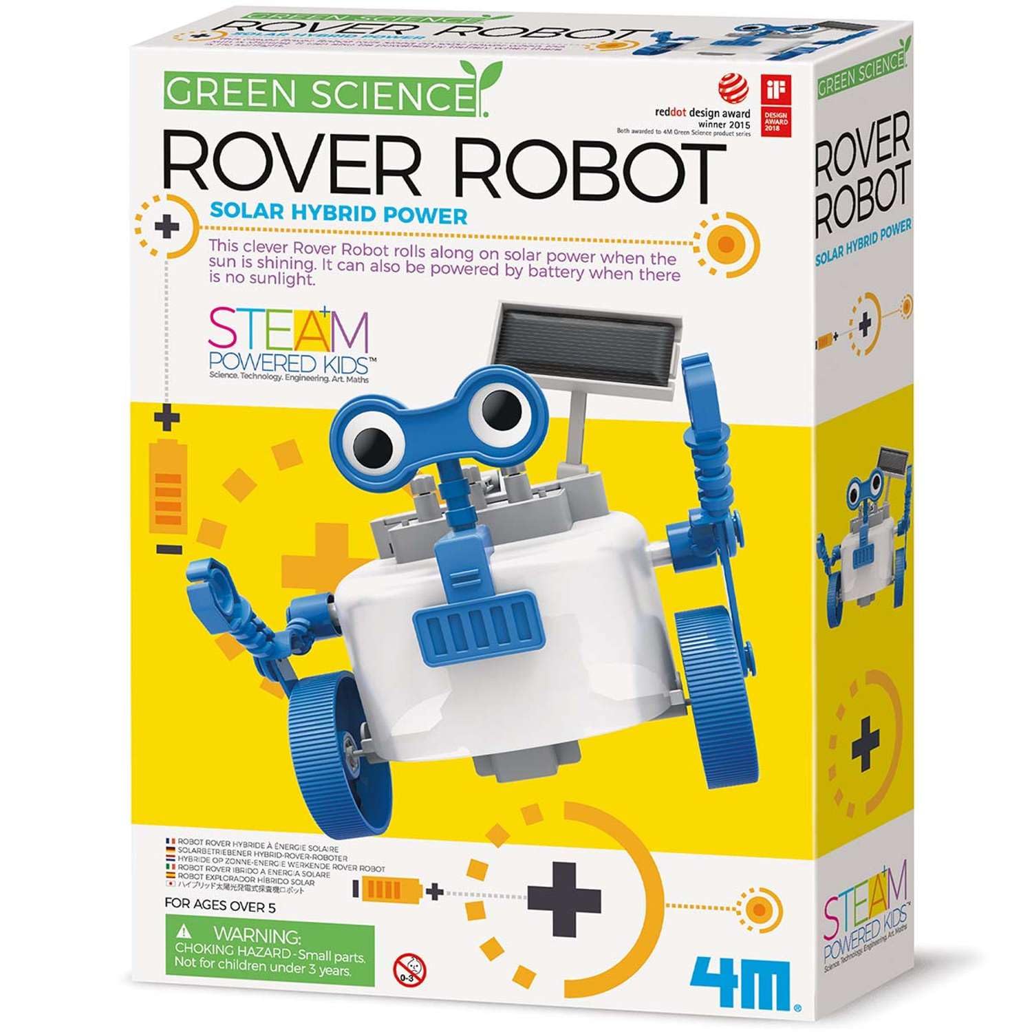 4M 403417 Green Science Rover Robot-Solar Hybrid Power, Multi
