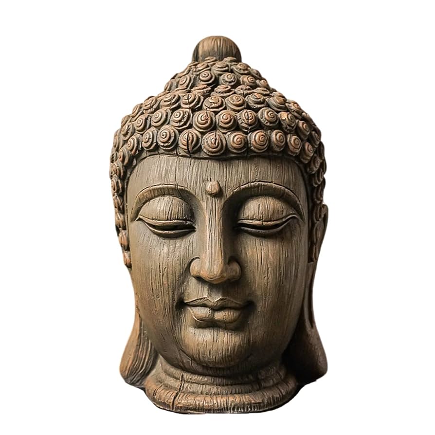 骨董　アンティーク　クメール　仏頭　ブッダ　Buddha head 仏像　石仏 仏像 - アンティーク アンコール ワット スタイルの石に取り付け