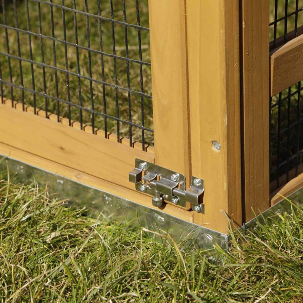 Kerbl Pet Enclos extérieur Appartment Pro, clapier pour Lapins, clapier pour rongeurs, 115x85x90cm, Bois Verni, Toit Robuste, Cadre métallique au Sol, Grande Porte
