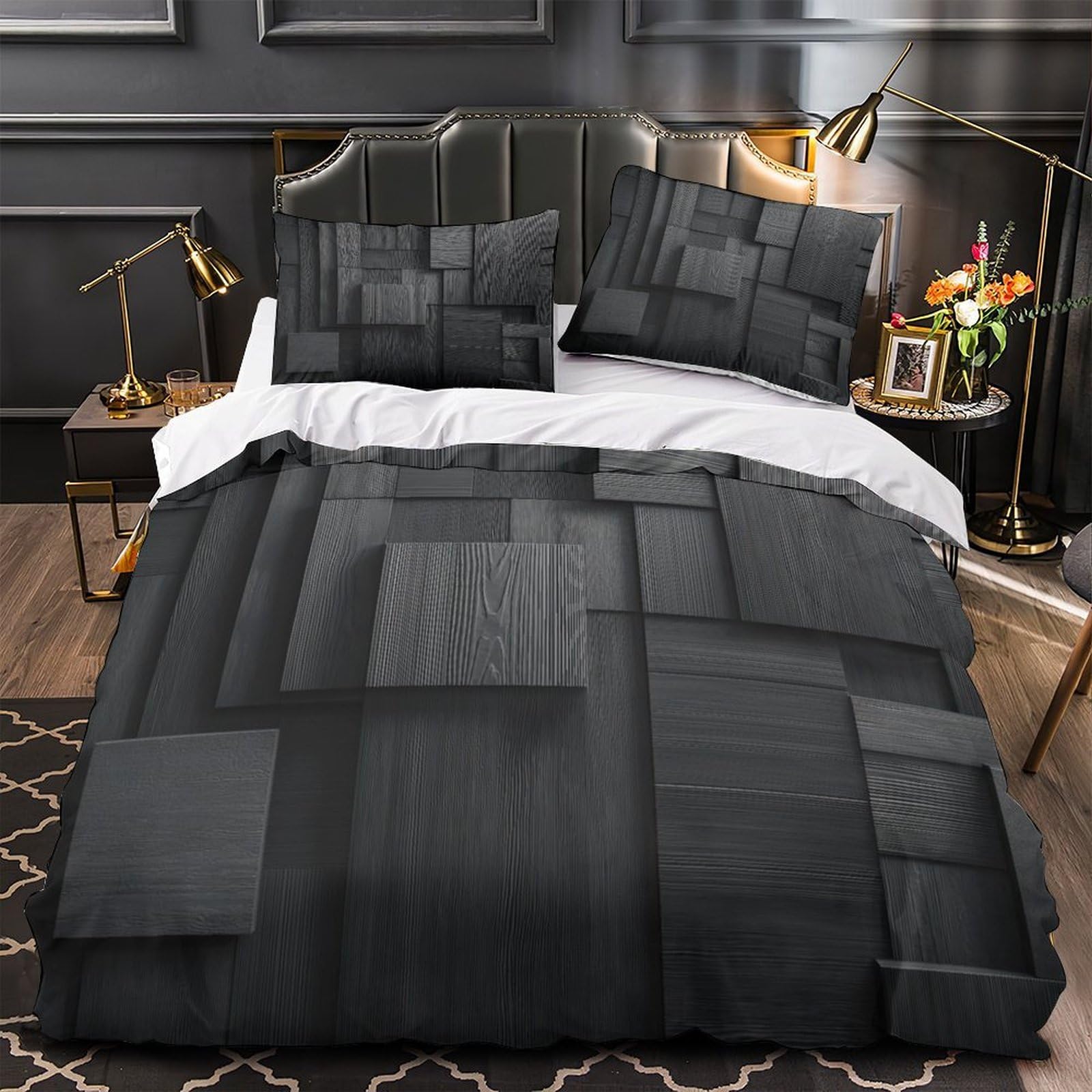Housse de couette 140x200cm hypoallergique imprimé 3D microfibre