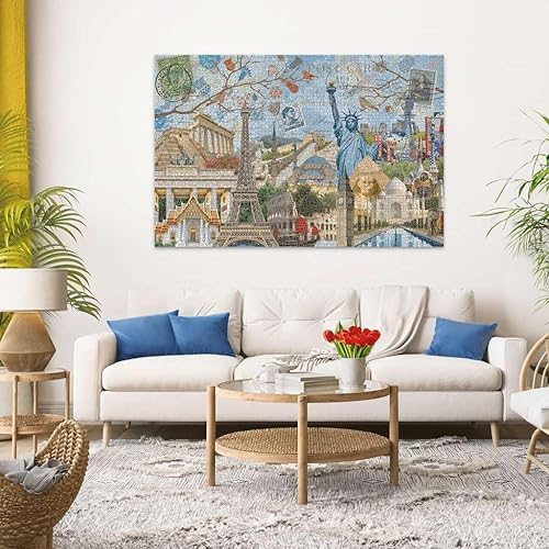 Miniatura 4 de Ravensburger - Big City Collage - Rompecabezas de 5000 piezas - Impresionantes colores vivos - Las ciudades más grandes de los globos -