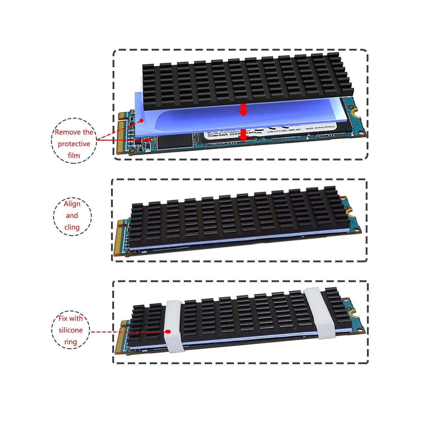 Śruba M.2, zestaw montażowy HFEIX SSD ze śrubokrętem do płyty głównej ASUS lub płyty ASRock NVMe PCIe Driver (7 szt.)