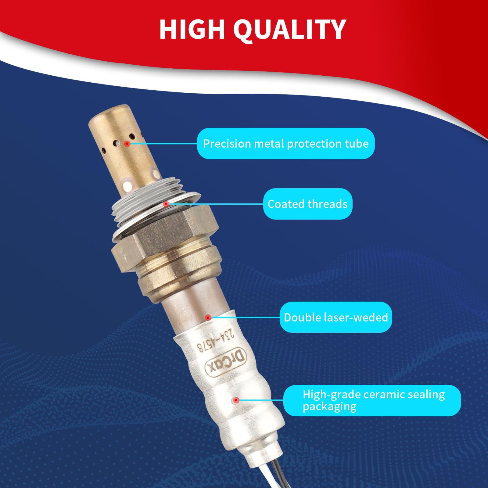 234-4578 Sensor de oxígeno O2 relación de combustible de aire calentado descendente compatible con Ford Escape Fusion C-Max Transit Connect Lincoln MKZ L4 2.0L 2.5L Reemplaza CJ5Z-9G444-B