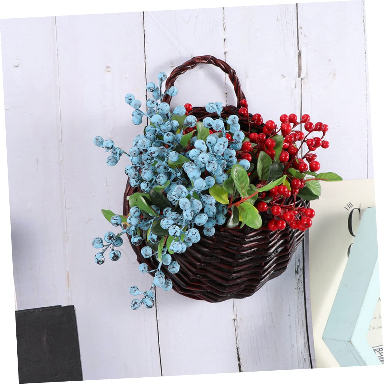 HEMOTON 2 Set Cesto Appeso A Pentola Di Fiore Di Rattan Parete Fioriere Cesto Di Vimini in Rattan Moderno Cesto Di Fiori in Vimini Cesto Succulento Sospeso Coffee 2 Pezzi*2