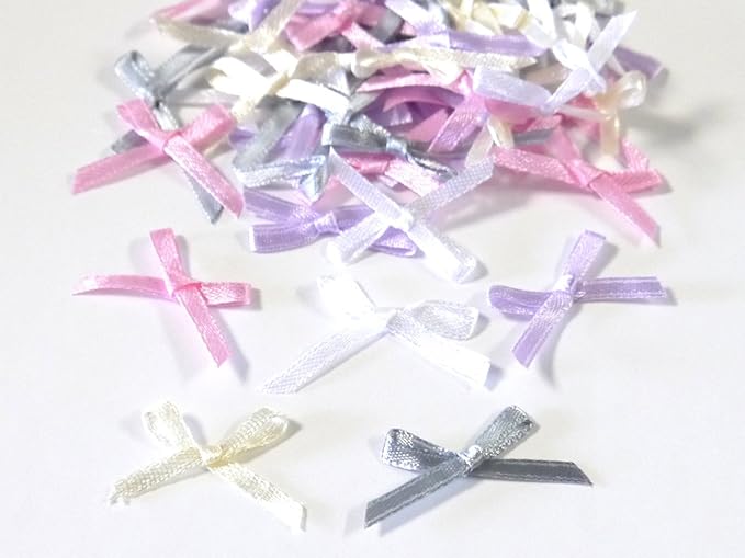 Amazon 紗や工房 サテンリボン 約50個 ベーシックカラー5色セット 直径3 5cm 3cm 大きさ調節可 ハンドメイド 小物 手芸 材料 パーツ 簡単 手作り アクセサリーパーツ 通販