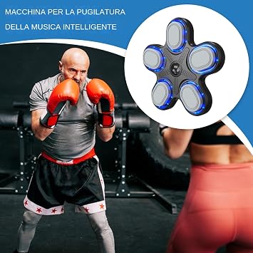 Music Boxing Machine, Gym Boxing Puncher Smart Punching Trainer, Punch Trainer with Wireless, Wall Mounted and Versatile Technology for Home Gyms, 1 Piece