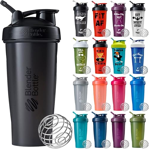Botella Classic mezcladora de BlenderBottle negro Full Color Black