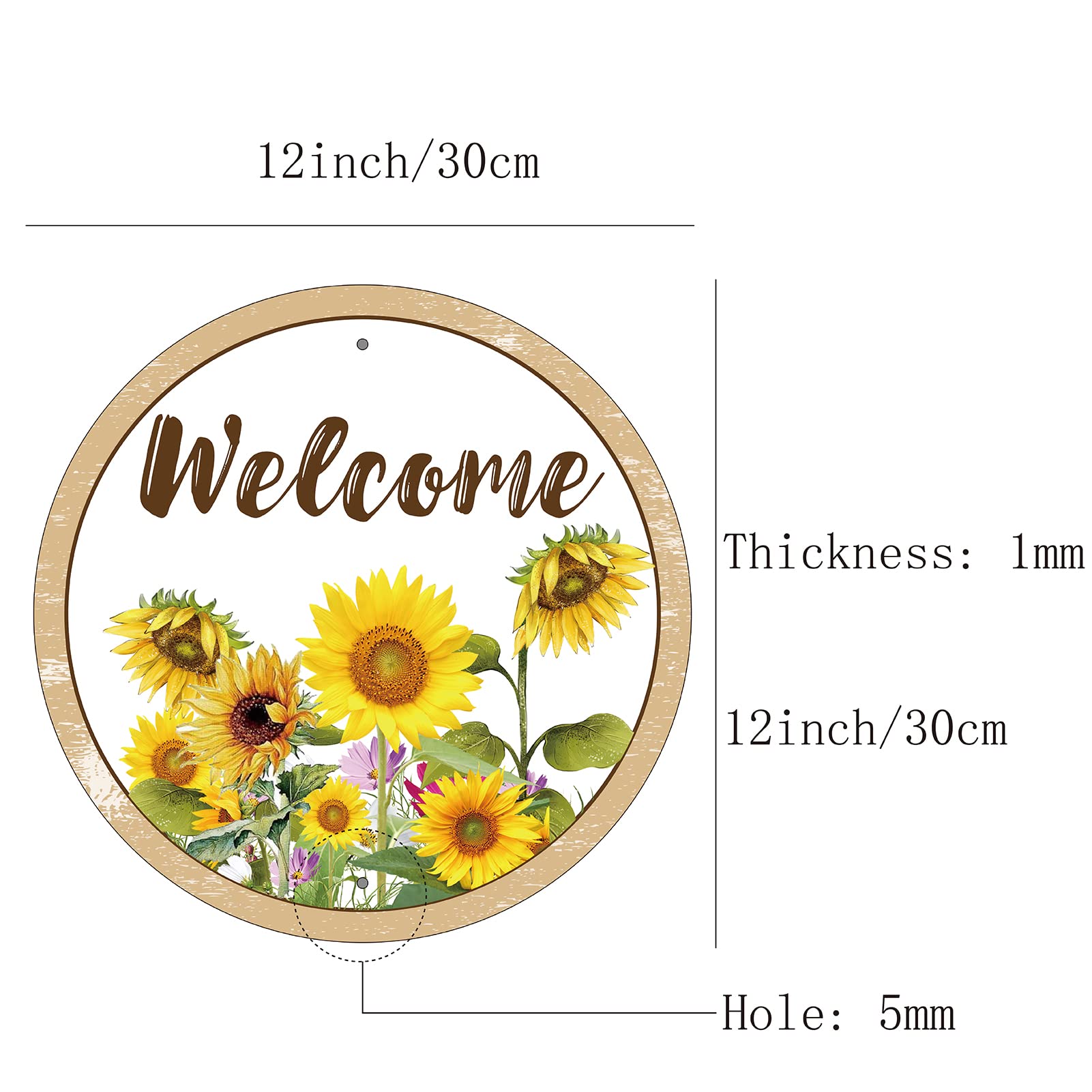 CREATCABIN Targa In Legno Da Appendere Con Girasoli - Decorazione Porta D'Ingresso O Giardino - 30x15 Cm - Stampa UV Citazione Ogni Giorno è Un Nuovo Inizio