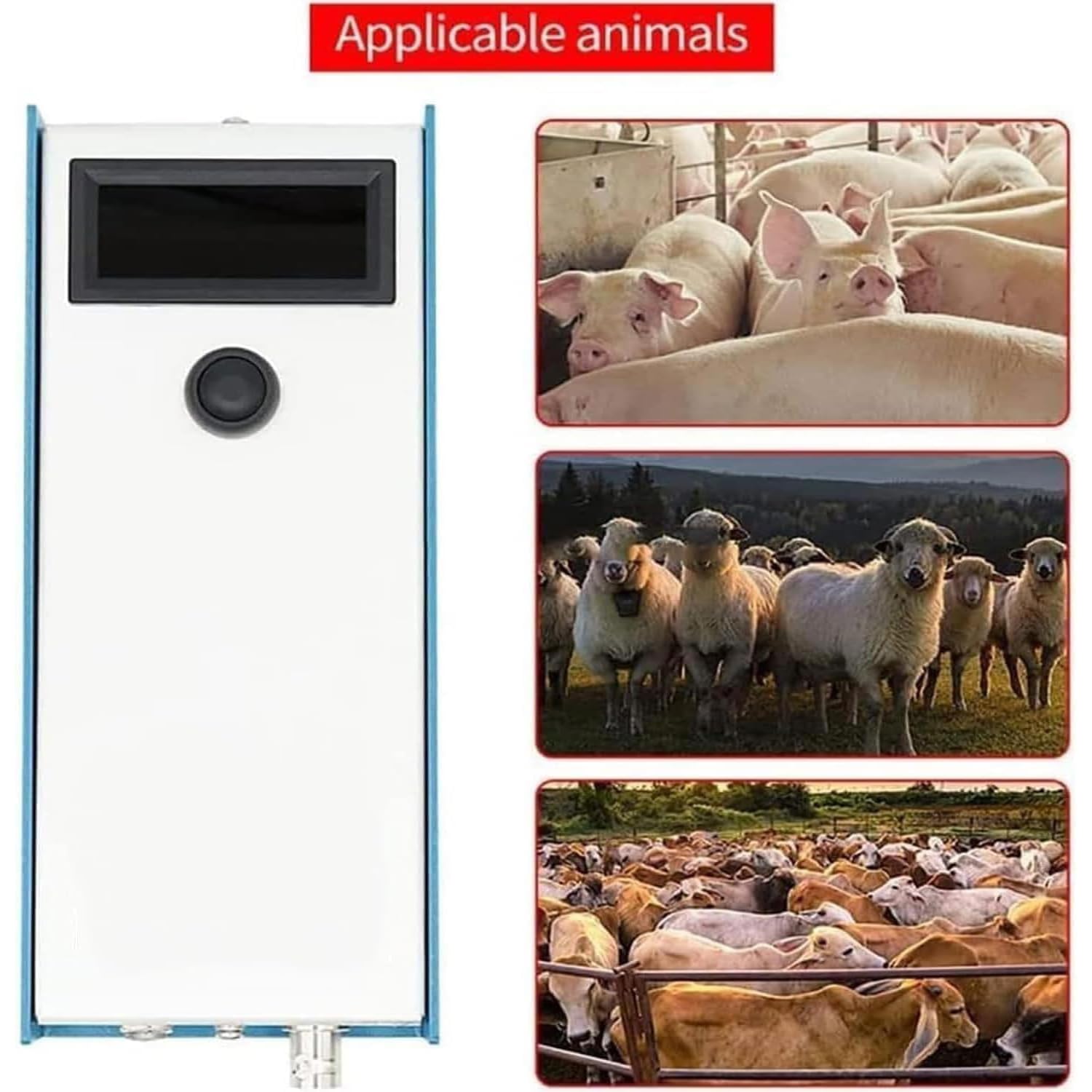 Medidor De Grasa Porcina, Medidor De Grasa Dorsal Para Ganado Porcino, Rango De Medición De 4-35 Mm, Grosor De Grasa De 1 a 3 Capas, Con 3 Luces Indicadoras, Para Vacas, Ovejas Y Cerdos, Para Granjas