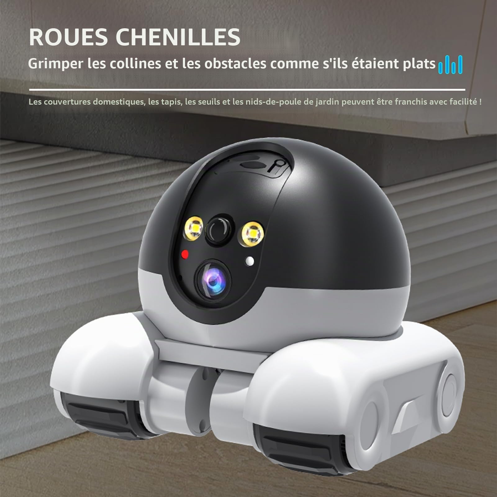 Caméra pour Animaux de Compagnie ,Caméras Mobile D'intérieur 1080P,2 Voies de Communication,Détection de Mouvement,Vision Nocturne,Caméra Mobile sans fil avec Télécommande APP pour Chats et Chiens