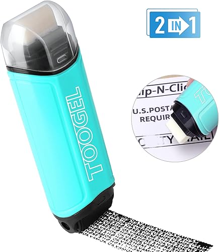 Sello de rodillo de protección contra robo de identidad sello de rodillo confidencial 2 en 1, antirrobo, sello de privacidad y seguridad, bloquea la